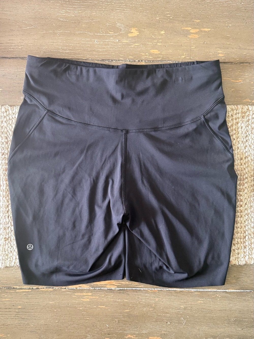 Lululemon Black High Rise Biker Shorts Running Training Athletic
